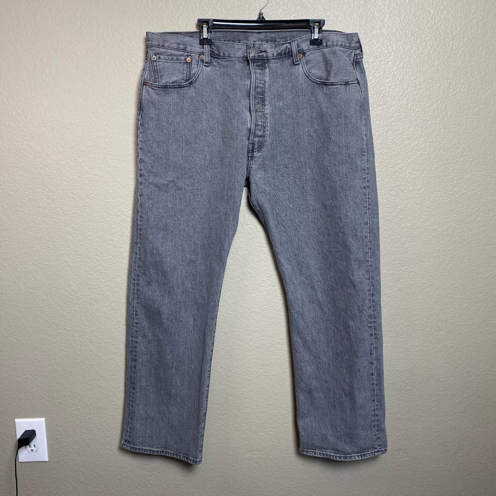 Levi’s 501 Gray Black Straight Leg Jeans